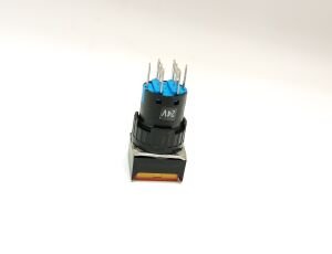 CNC Push Buton Yaylı 2no2nc Sarı