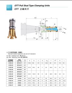 Acrow BT40-OTT45° Collet (Pull Stud Tutucu)