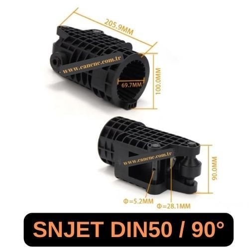 Sanjet DIN50 90 Derece Magazin Potu – Uzun Kanallı Gövde