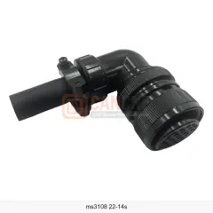 MS3108A 22-14S 19 Pin Dişi 90° Kablo Tip Askeri Konnektör
